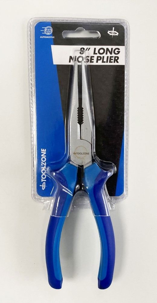 LONG NOSE PLIER HEAVY DUTY 8" SATIN FINISH DROP FORGED STEEL - TOOLZONE KDPPL205 - Image 4