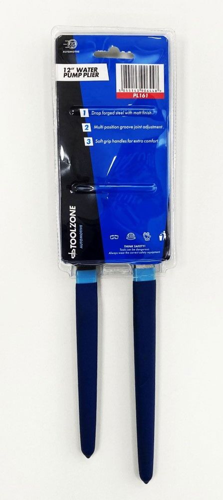 WATER PUMP PLIERS 12″ SATIN FINISH GROOVE JOINT – TOOLZONE KDPPL161