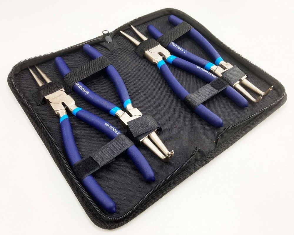 CIRCLIP PLIER SET 4PC 9" CRV 6150 DROP FORGED STEEL - TOOLZONE KDPPL139 - Image 2