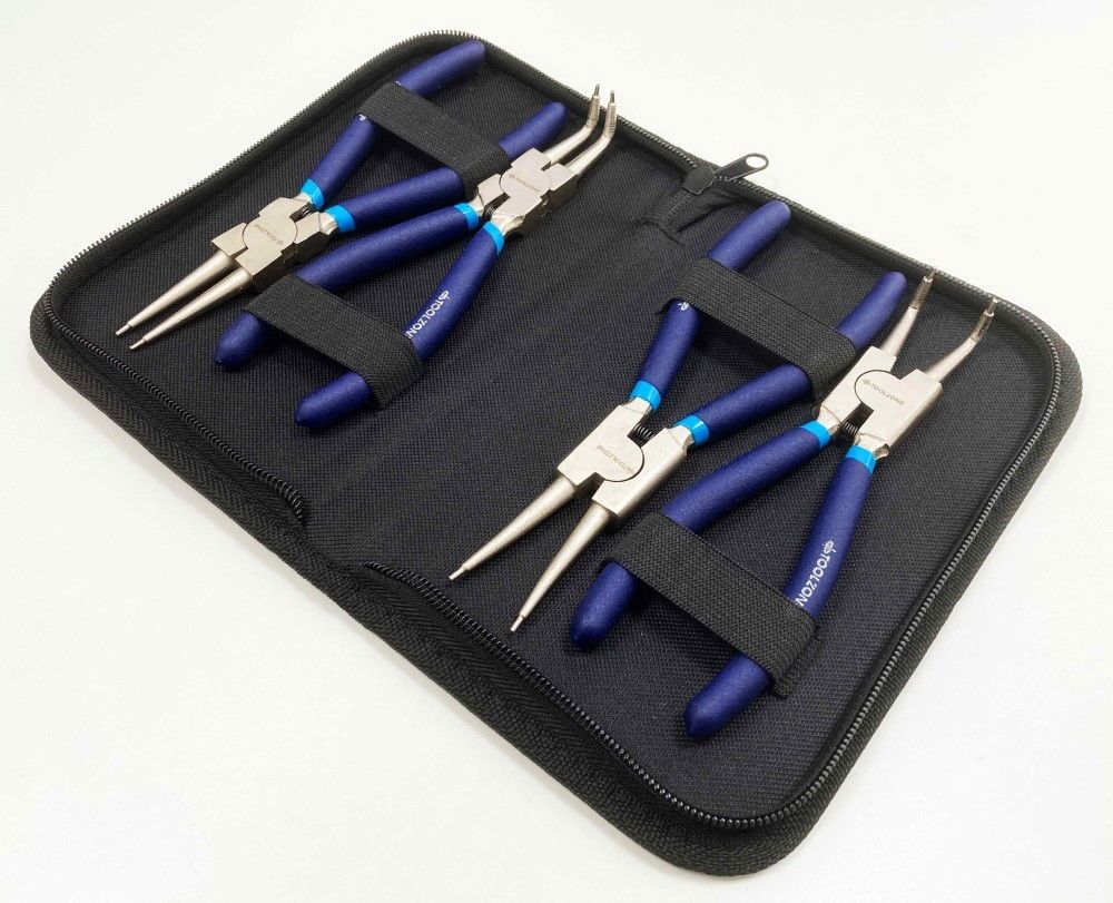 CIRCLIP PLIER SET 4PC 7" CRV 6150 DROP FORGED STEEL - TOOLZONE KDPPL138 - Image 3