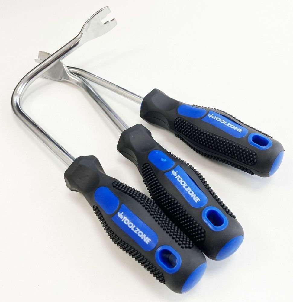 AUTO UPHOLSTERY TOOL SET 6pc WITH REMOVERS AND TRIM CLIP PLIER - TOOLZONE KDPAU380 - Image 5