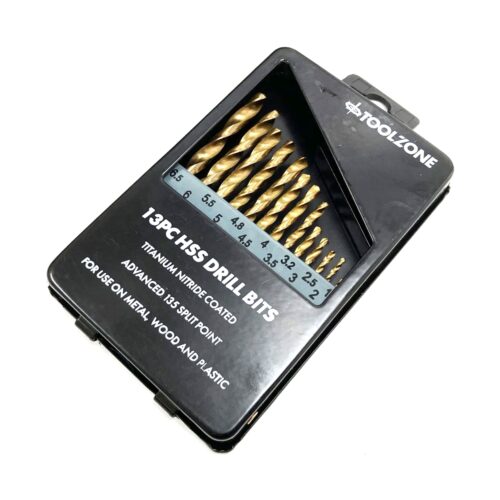 DRILL BIT SET HSS TITANIUM COATED 13PC 1.5-6.5mm – TOOLZONE KDPDR101