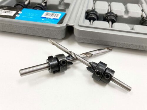 TAPERED COUNTERSINK DRILL SET 22PC HEAT-TREATED STEEL SIZES 1/8″ TO 7/32″ – TOOLZONE KDPWW127