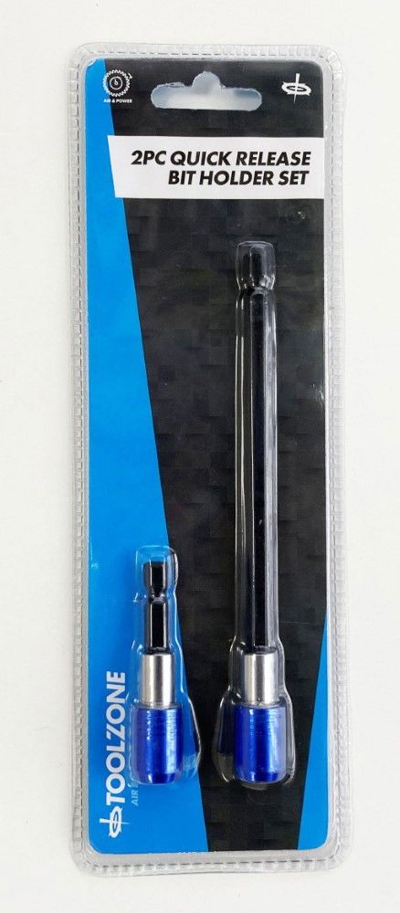 QUICK FIT BIT ADAPTOR SET 2PC 60mm 150mm 1/4″ DRIVE – TOOLZONE KDPSD306