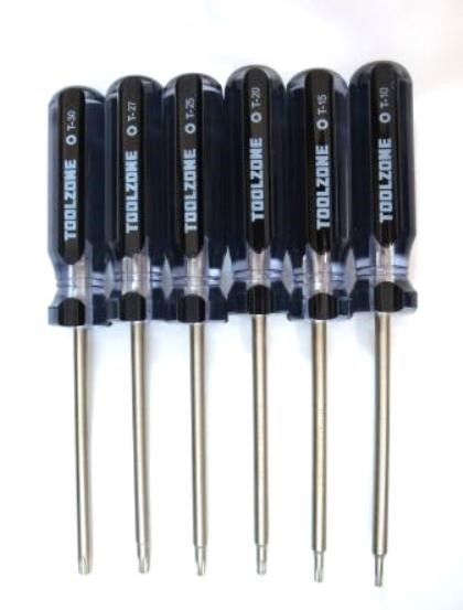 STAR SCREWDRIVER SET 6PC CRV T10-T30 – TOOLZONE KDPSD292