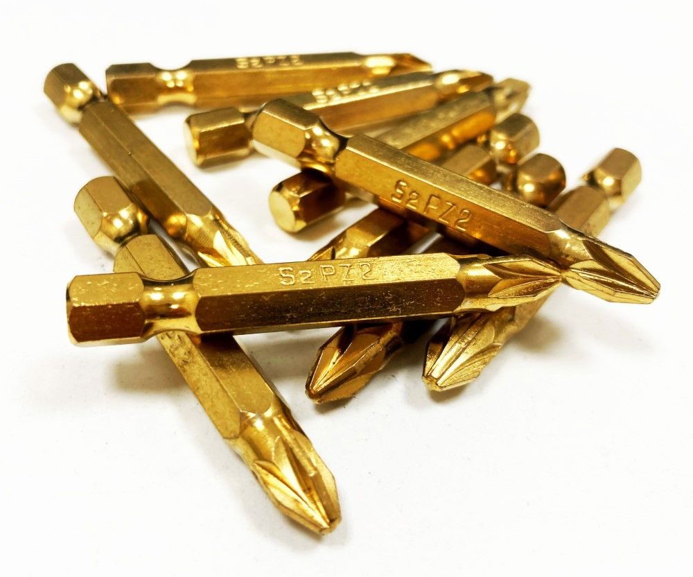 POZI POWER BITS 10PC PZ2 S2 50mm 1/4" HEX - TOOLZONE KDPSD281 - Image 5