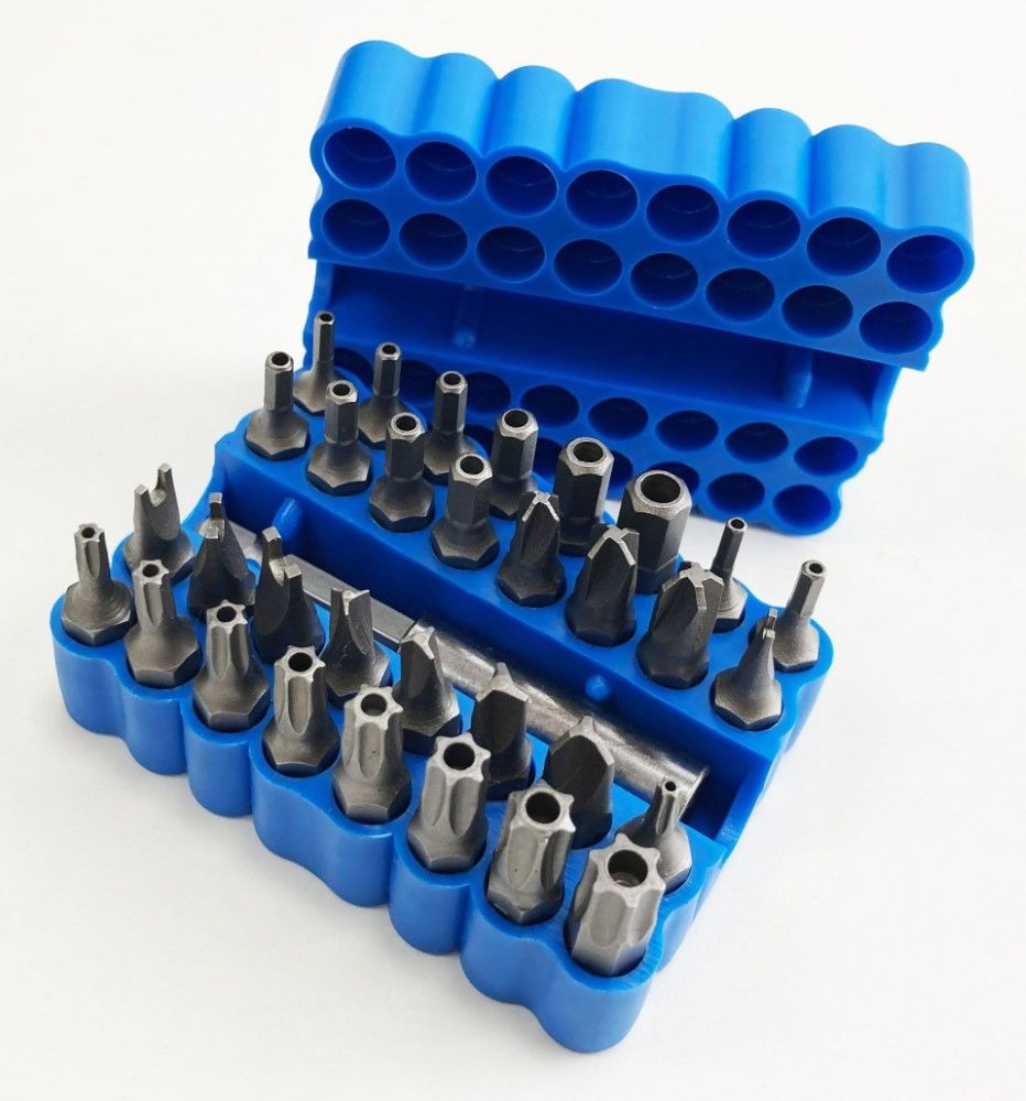 SECURITY BIT SET CRV 33PC WITH HOLDER STAR T8-T40 HEX 2-6mm IMPERIAL SPANNER TRI-WING TORQ - TOOLZONE KDPSD237 - Image 3
