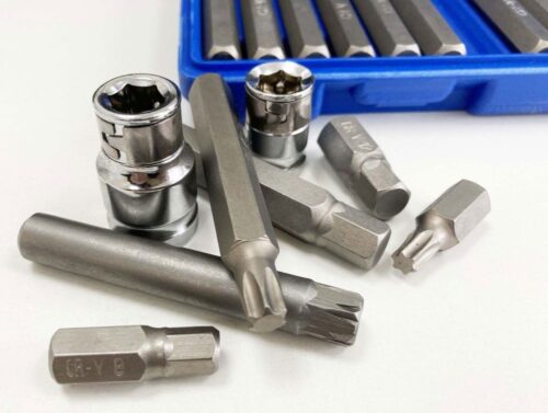 HEX STAR SPLINE BIT SET 40PC 30mm 75mm 3/8″ 1/2″ DRIVE – TOOLZONE KDPSD140