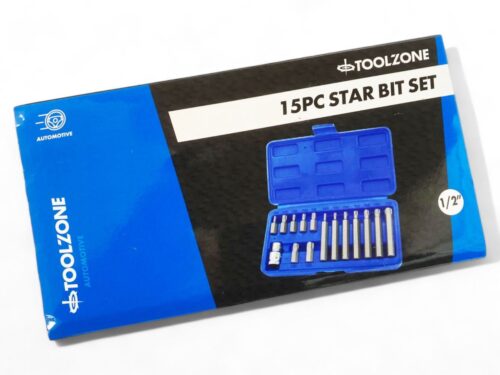 STAR BIT SET 15PC WITH 1/2″ ADAPTOR 30mm 75mm – TOOLZONE KDPSD129