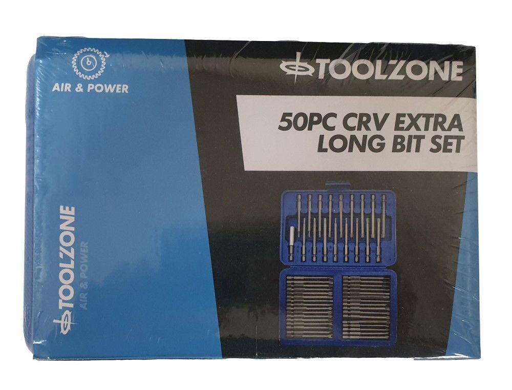 SECURITY BIT SET 50PC EXTRA LONG WITH MAGNETIC HOLDER - TOOLZONE KDPSD088