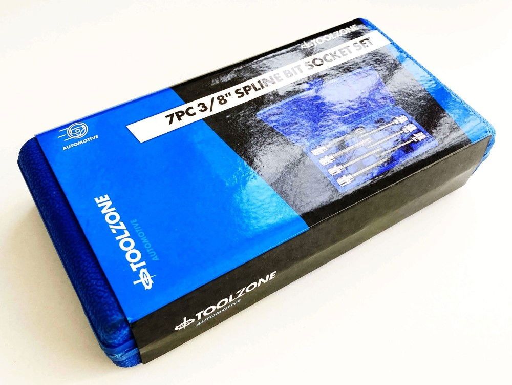 SPLINE SOCKET SET 7PC 3/8" DRIVE 110mm M4-M10 - TOOLZONE KDPSD080 - Image 2