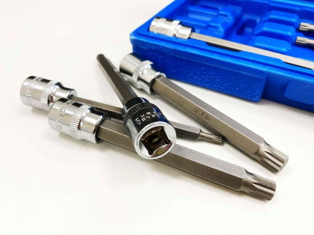 SPLINE SOCKET SET 7PC 3/8" DRIVE 110mm M4-M10 - TOOLZONE KDPSD080