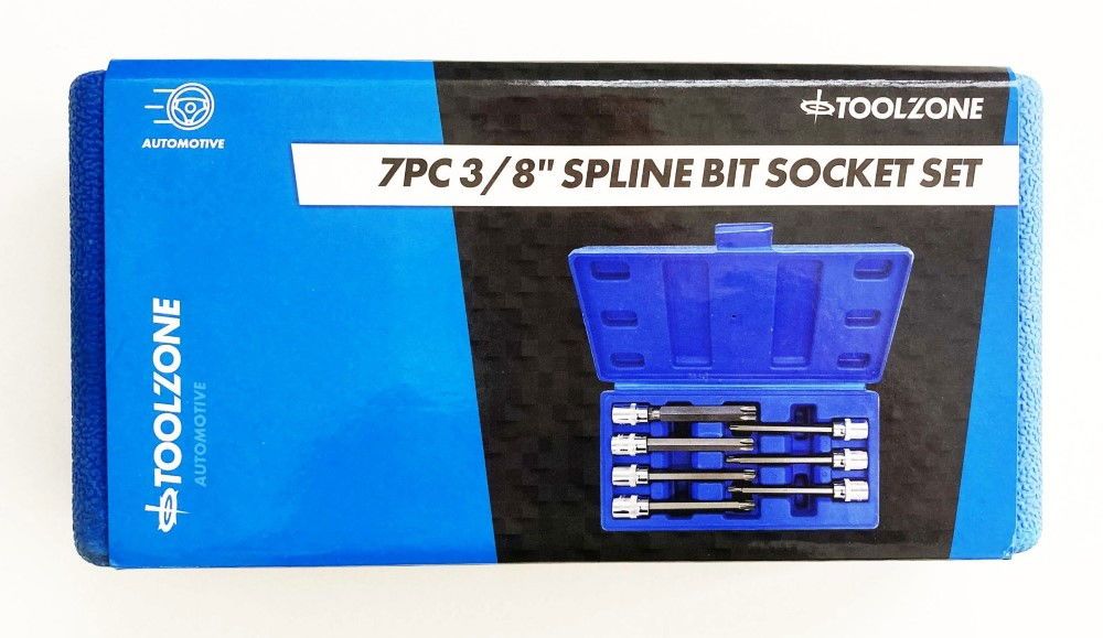 SPLINE SOCKET SET 7PC 3/8" DRIVE 110mm M4-M10 - TOOLZONE KDPSD080 - Image 6