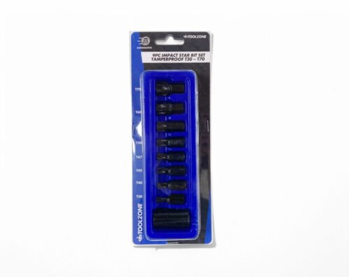 IMPACT STAR BIT SET 9PC T30-T70 1/2″ DRIVE – TOOLZONE KDPSD068