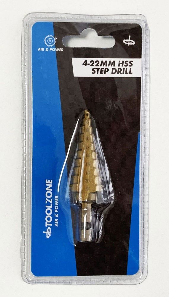 STEP DRILL HSS TITANIUM COATED 4-22mm - TOOLZONE KDPDR123 - Image 2