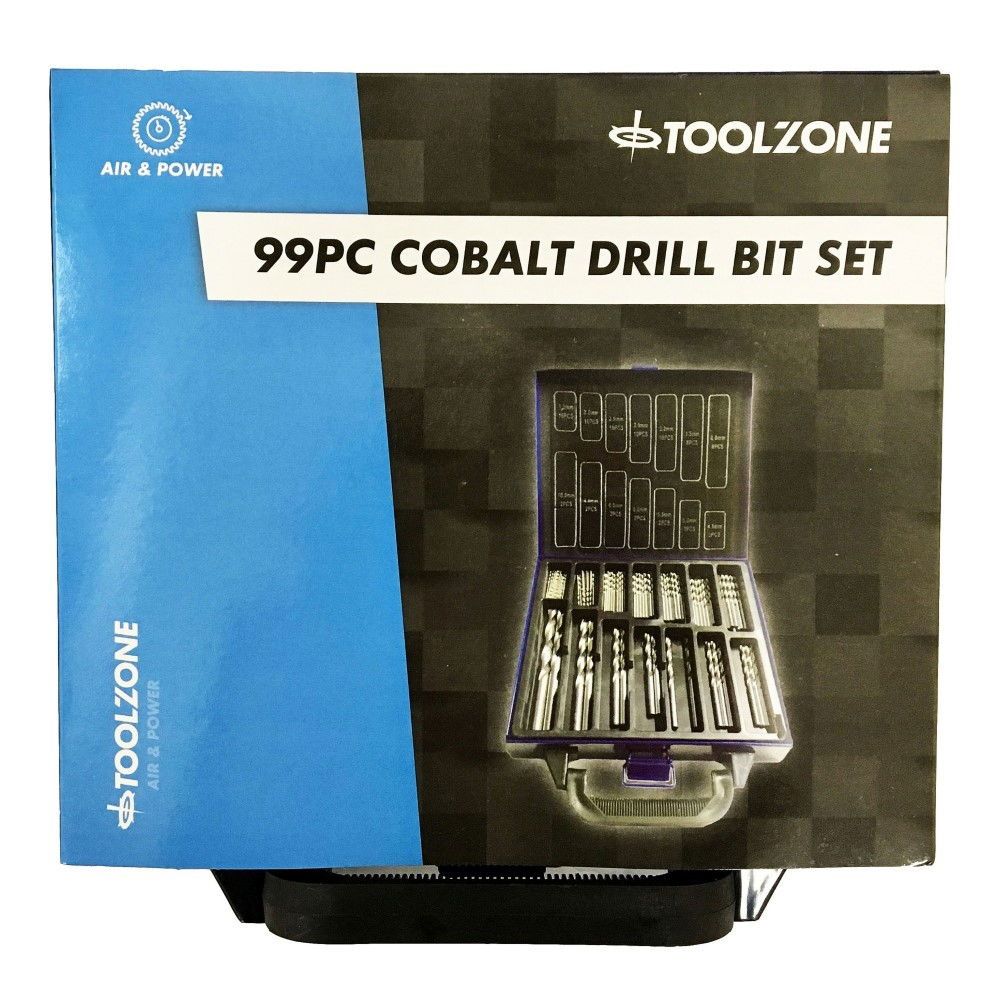 COBALT DRILL BIT SET 99PC 1.5-10mm M35 HSS - TOOLZONE KDPDR397 - Image 7