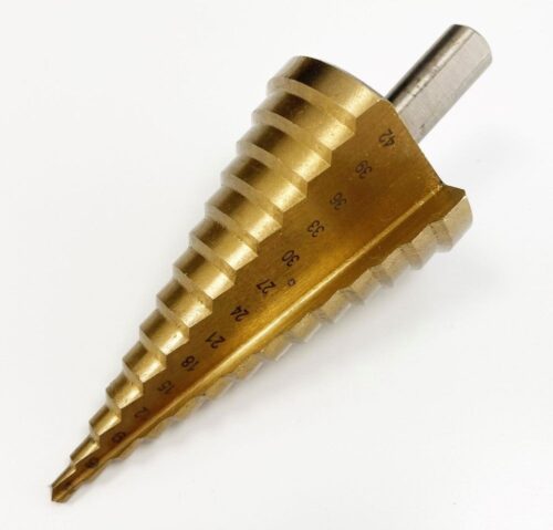 STEP DRILL HSS 4-42mm 14 STEPS 10mm SHANK TITANIUM COATED – TOOLZONE KDPDR037