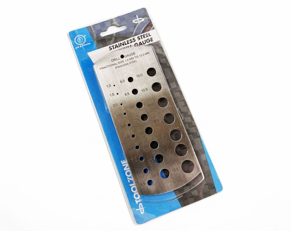 DRILL GAUGE STAINLESS STEEL METRIC 1-13mm - TOOLZONE KDPDR033 - Image 2