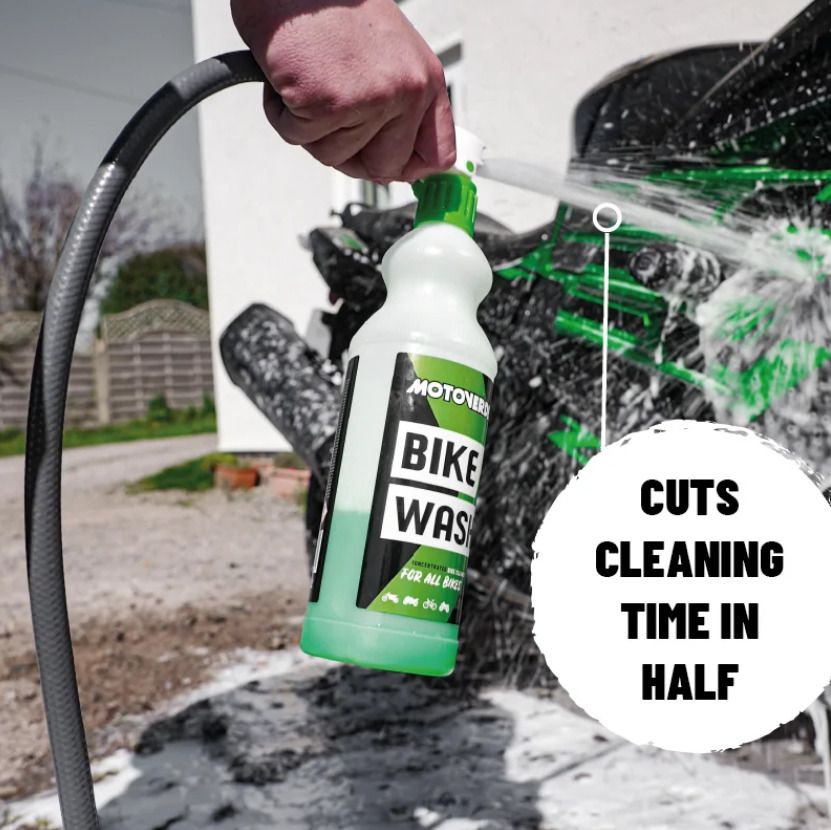 1L Motoverde Concentrated Bike Wash Cleaner Spray + Hose Pipe Mixer Sprayer - Image 2