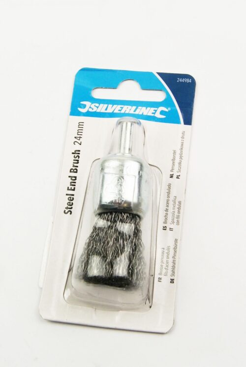 STEEL WIRE BRUSH 24mm EACH, 6mm shank / max 4500rpm