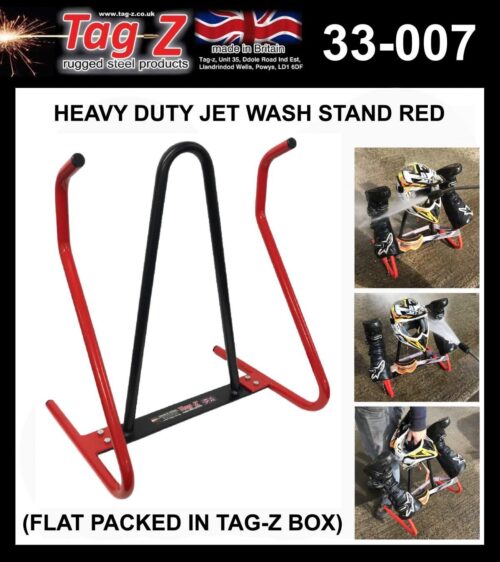 TAG-Z H/D JET WASH STAND RED, BOOT HELMET GOGGLE WASH STAND, (FLAT PACKED IN TAG-Z BOX)
