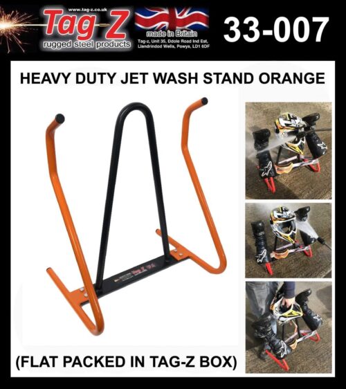 TAG-Z H/D JET WASH STAND ORANGE, BOOT HELMET GOGGLE WASH STAND, (FLAT PACKED IN TAG-Z BOX)