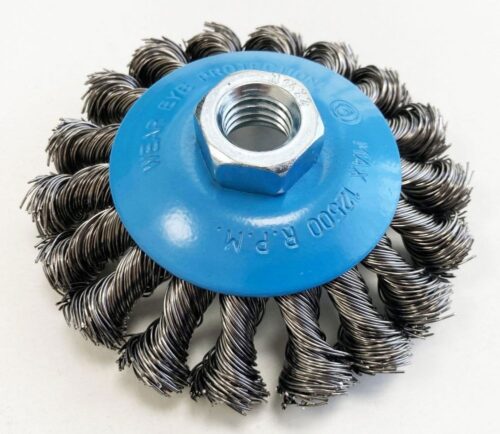 SEMI FLAT KNOT WIRE WHEEL 4″ M14 – TOOLZONE KDPWB005