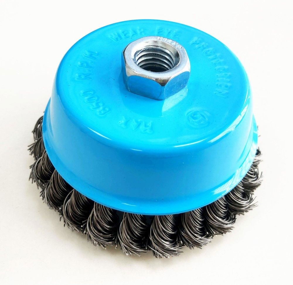 TWIST KNOT WIRE CUP BRUSH 4" M14 THREAD - TOOLZONE KDPWB002 - Image 2