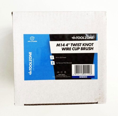 TWIST KNOT WIRE CUP BRUSH 4″ M14 THREAD – TOOLZONE KDPWB002