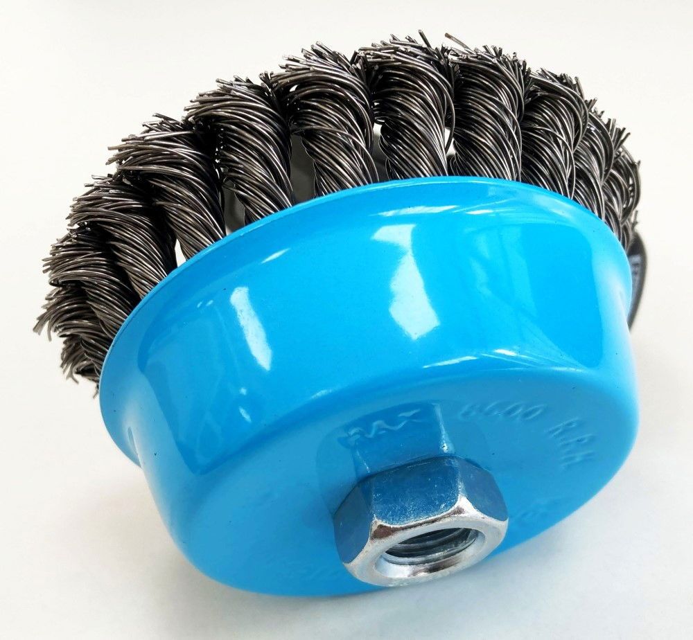 TWIST KNOT WIRE CUP BRUSH 4" M14 THREAD - TOOLZONE KDPWB002 - Image 3