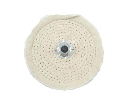 BUFFING MOP 6" COTTON CALICO 80 LAYERS WITH ARBOUR AND FLANGES - TOOLZONE KDPPW065 - Image 4