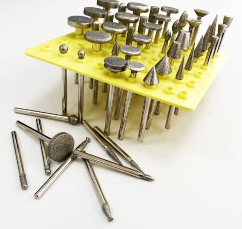 DIAMOND BURR SET 50 PIECE 120grit 1/8″ SHANK IN CASE – TOOLZONE KDPHB197