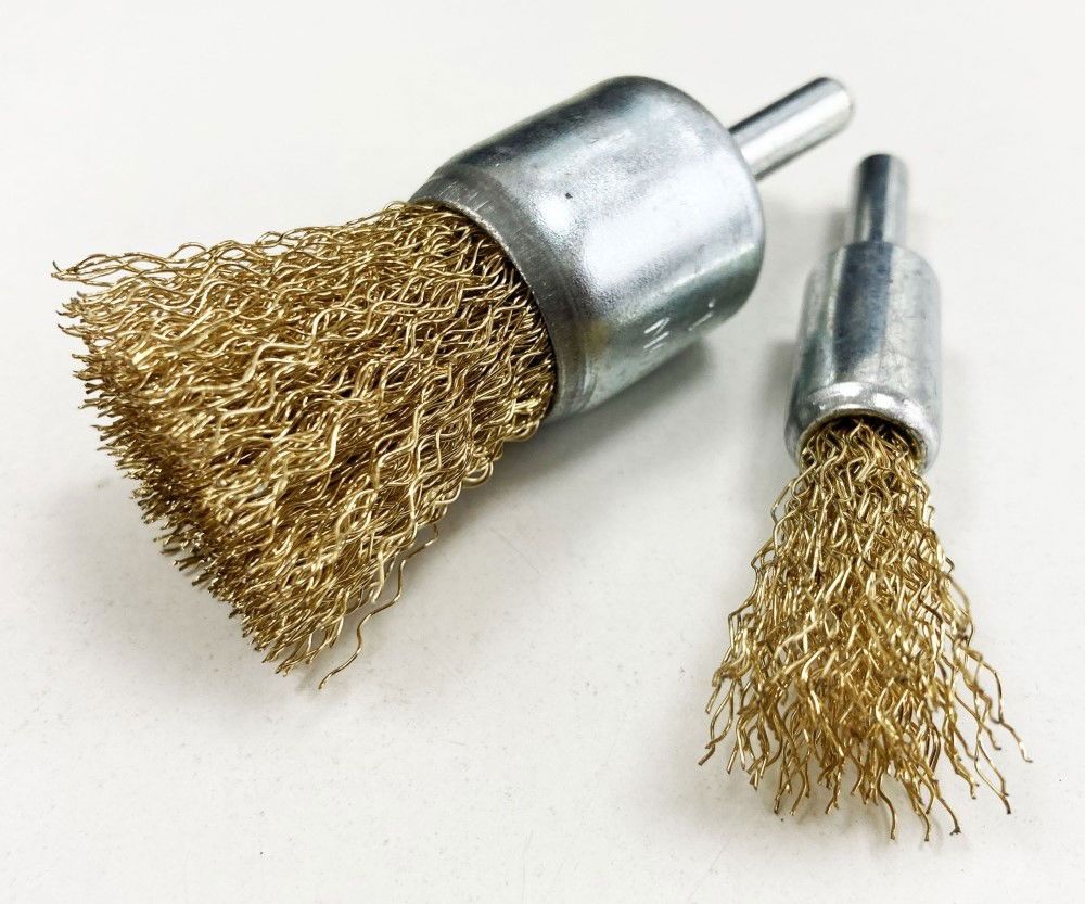 DECARB WIRE BRUSH SET 2PC 12mm 25mm 6mm SPINDLE - TOOLZONE KDPDR306 - Image 2