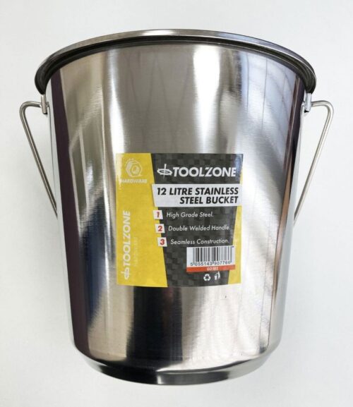 STAINLESS STEEL BUCKET 12 litre – TOOLZONE KDPGD182
