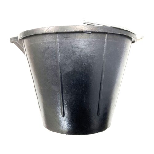 RUBBER BUCKET 14 litre METAL HANDLE 29cm x 39cm x 32cm – TOOLZONE KDPGD310