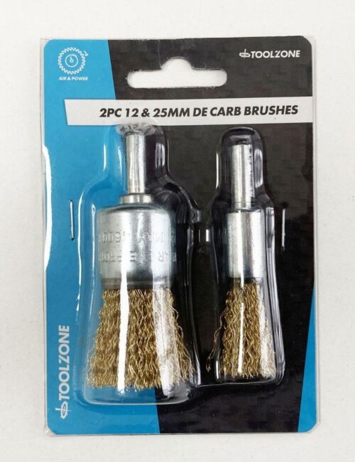 DECARB WIRE BRUSH SET 2PC 12mm 25mm 6mm SPINDLE – TOOLZONE KDPDR306