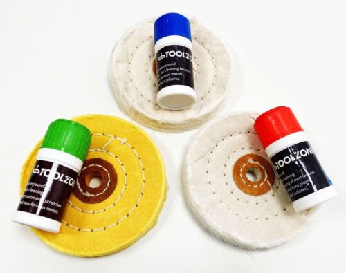 HARD METAL POLISHING SET 7PC WITH WHEELS AND COMPOUNDS – TOOLZONE KDPDR234