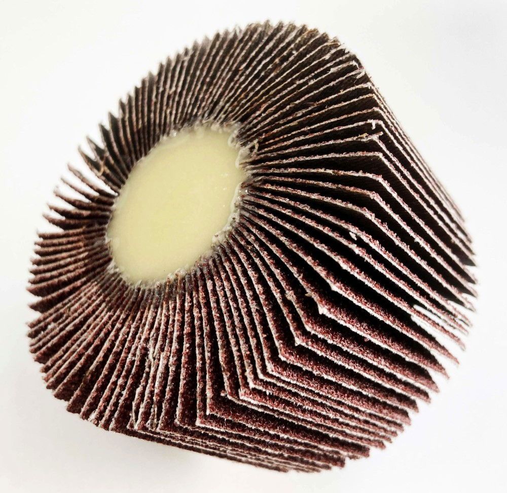 FLAP WHEEL FOR DRILL 80x50mm 60 grit 6mm SPINDLE - TOOLZONE KDPDR181 - Image 2