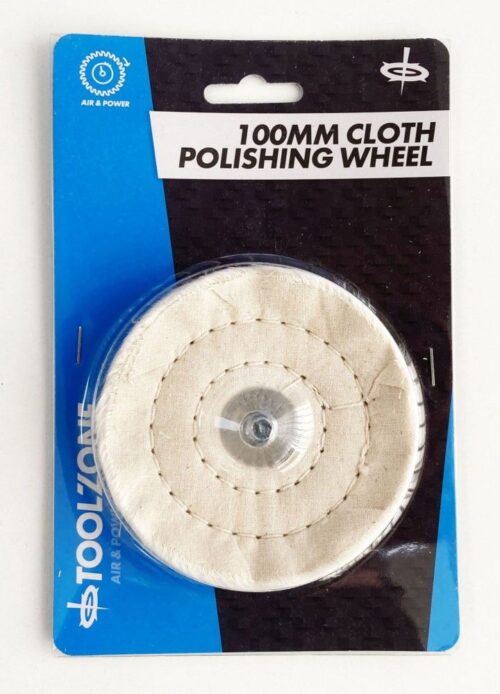 CLOTH POLISHING WHEEL 100mm 1/4″ SHANK 40 LAYERS – TOOLZONE KDPDR208