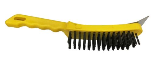 WIRE BRUSH 5 ROW WITH SCRAPER PLASTIC HANDLE – TOOLZONE KDPBR002