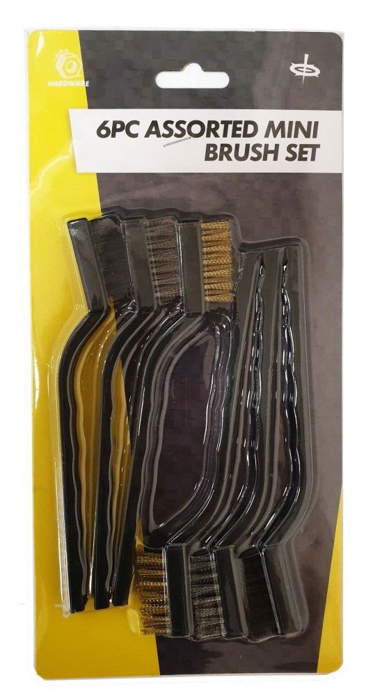 MINI BRUSH SET 6PC ASSORTED 175mm - TOOLZONE KDPBR009 - Image 3