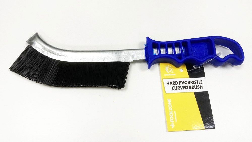 CURVED BRUSH HARD PVC BRISTLE PLASTIC HANDLE - TOOLZONE KDPBR058 - Image 4