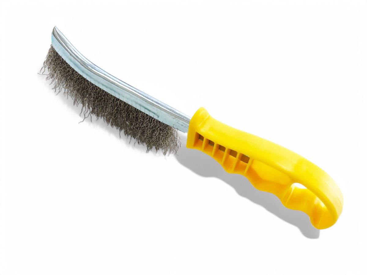 CURVED BRUSH STAINLESS STEEL BRISTLE PLASTIC HANDLE - TOOLZONE KDPBR059 - Image 5