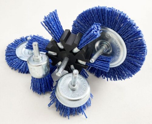 NYLON ABRASIVE FILAMENT BRUSH SET 5 PIECES 6mm SHANK – TOOLZONE KDPAB160