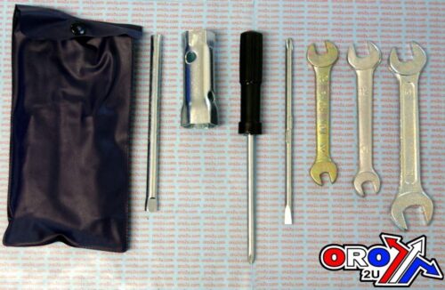 TOOL KIT UNIVERSAL 7PC & BAG, approx size 19cm x 9cm