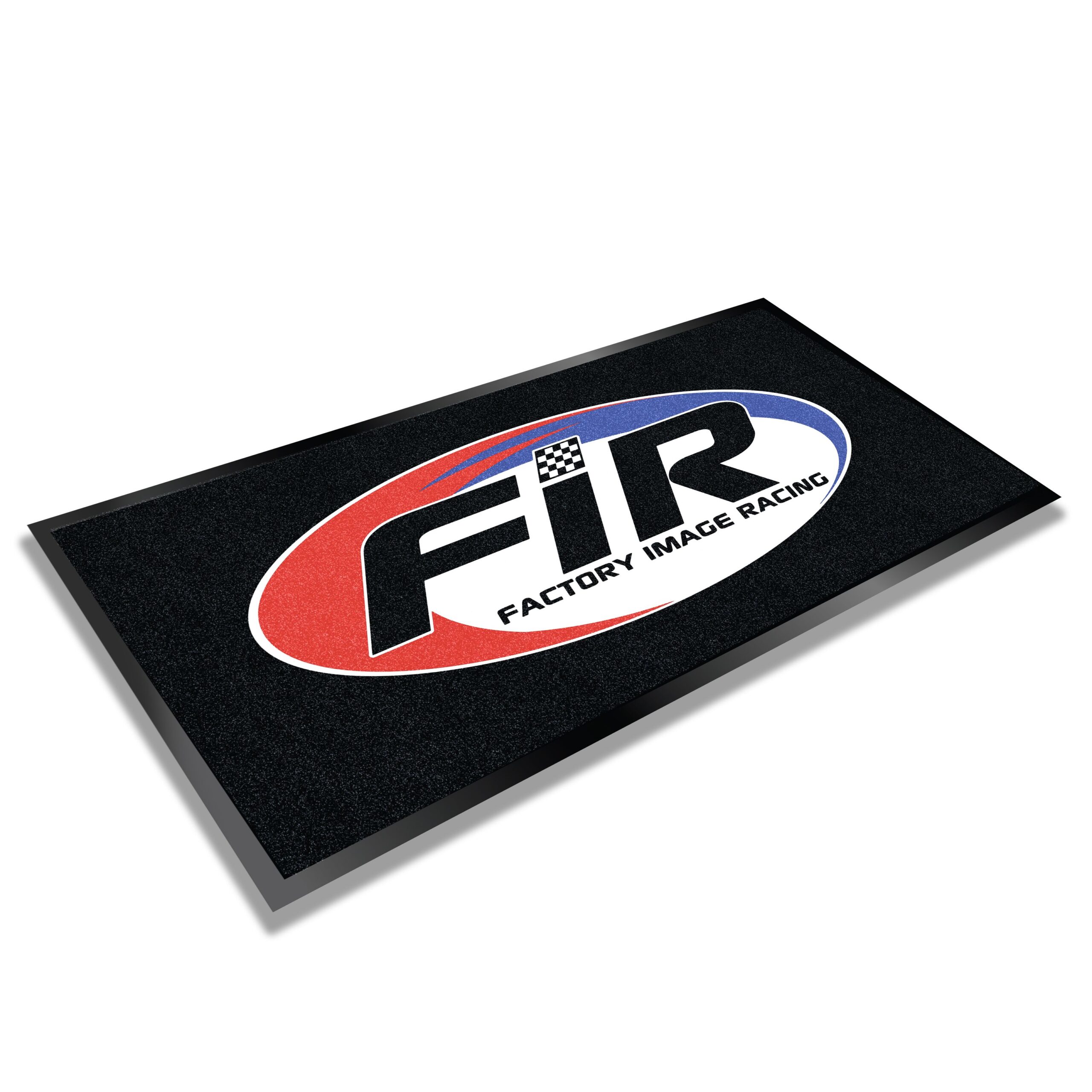 PIT MAT HEAVY DUTY FIR LOGO, RUBBER BACK WITH EDGE, 1m X 2m