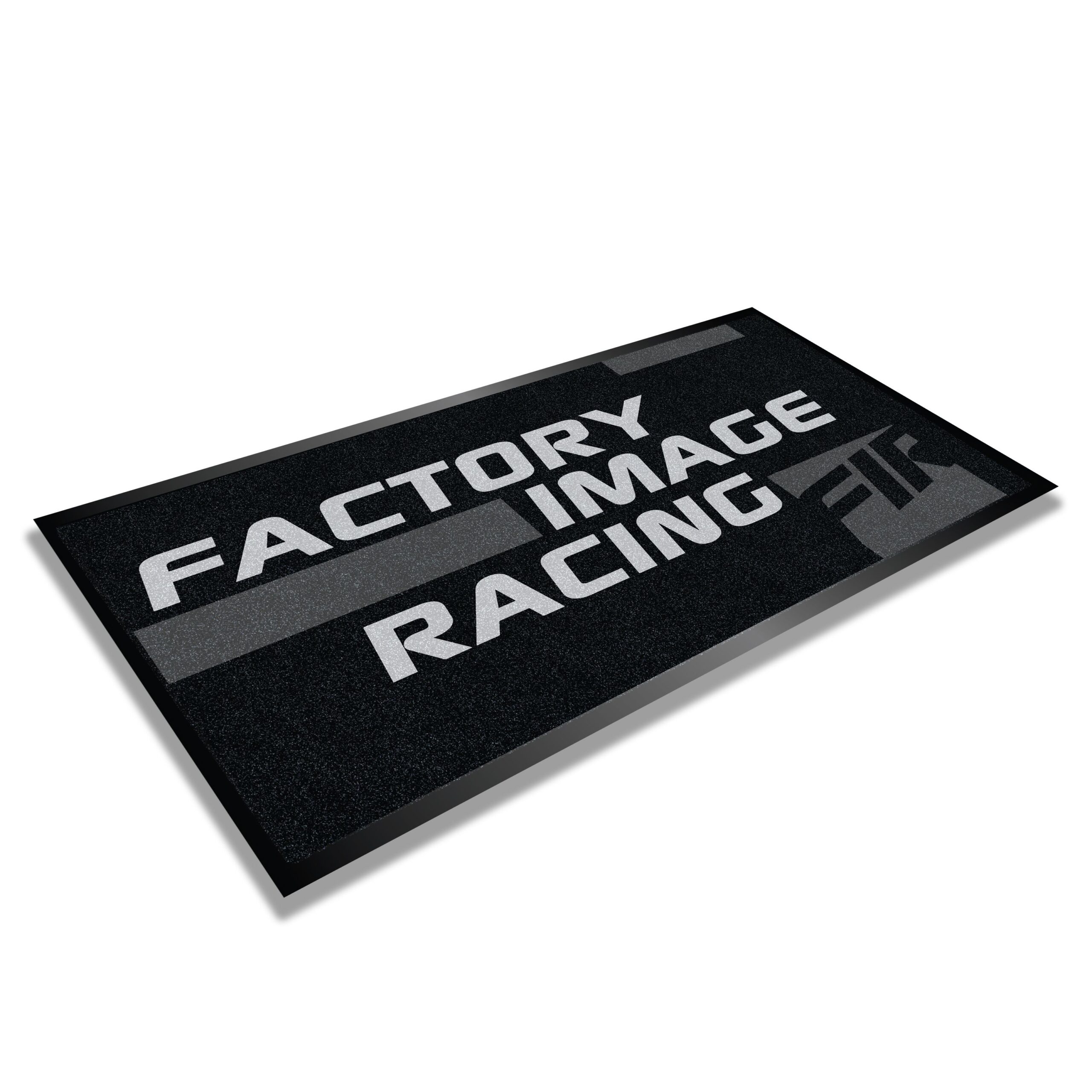 PIT MAT HEAVY DUTY FIR MINIMAL TEXT DESIGN, RUBBER BACK WITH EDGE, 1m X 2m
