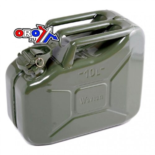 JERRY CAN STEEL 10 LITRE KHAKI, TOP QUALITY STEEL JERRY CAN, JC0010KV, FUEL CAN