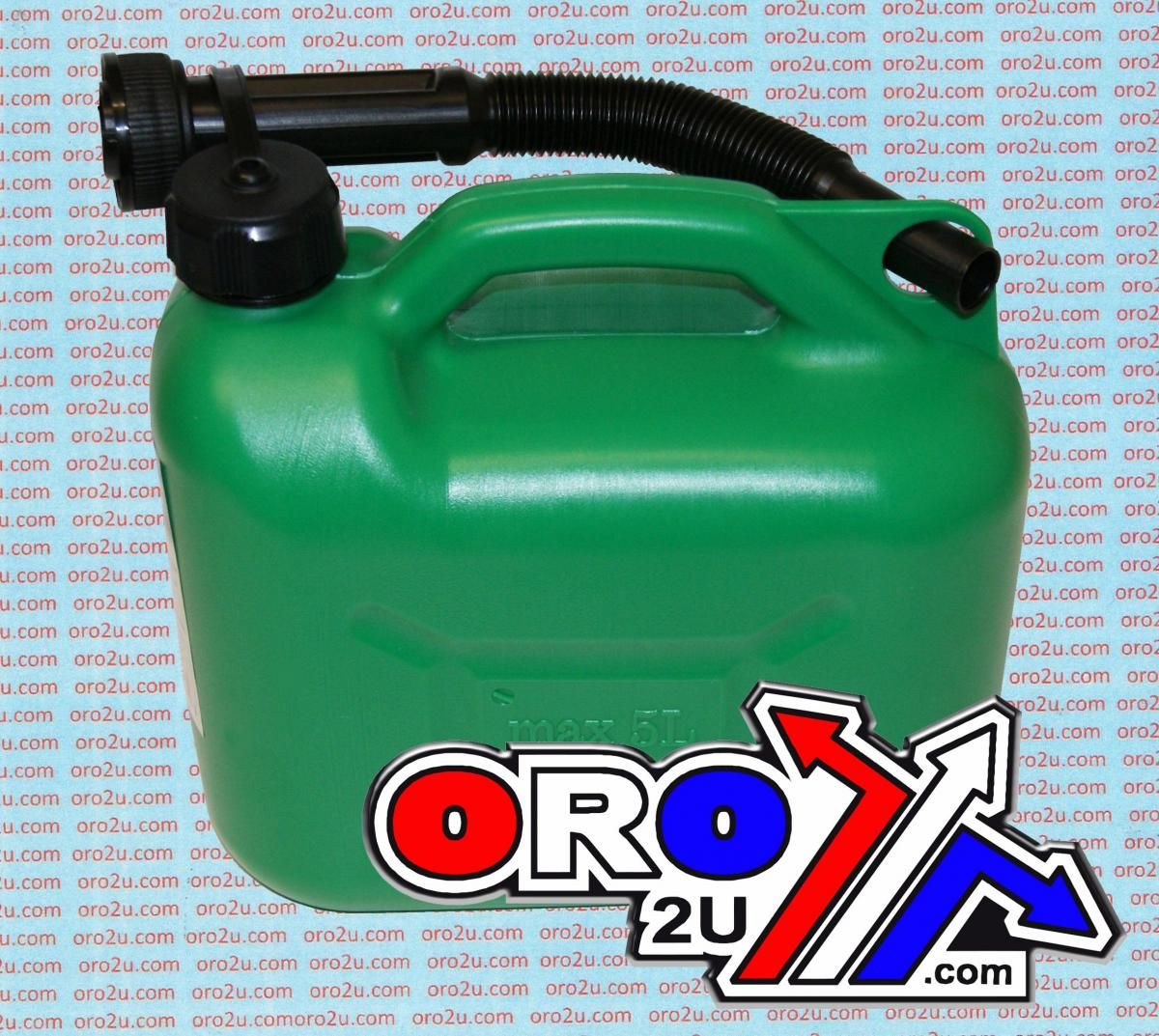 5L FUEL CAN WITH SPOUT GREEN JERRY CAN 847074