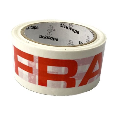 PRINTED VINYL FRAGILE PACKAGING TAPE AS972 Wide 48mm Long 66m